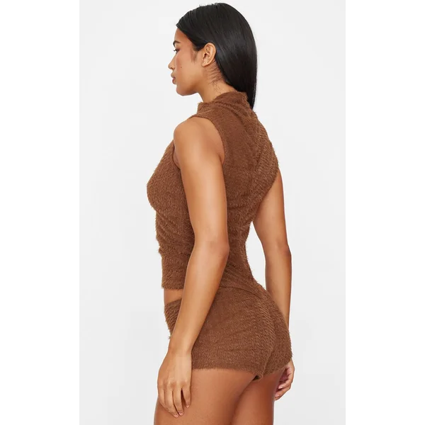 Marron Combinaison-short Texturée En Synthétique