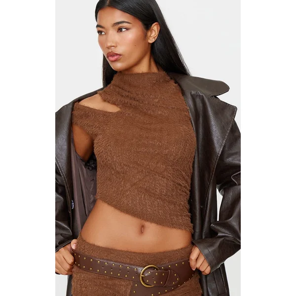 Marron Combinaison-short Texturée En Synthétique