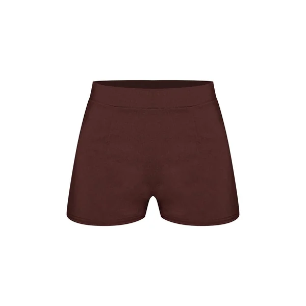 Marron Ensemble Coordonné Short Moulant En Tissu Extensible