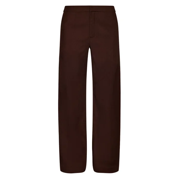 Marron Foncé Pantalon Droit Ajusté Ensemble Coordonné