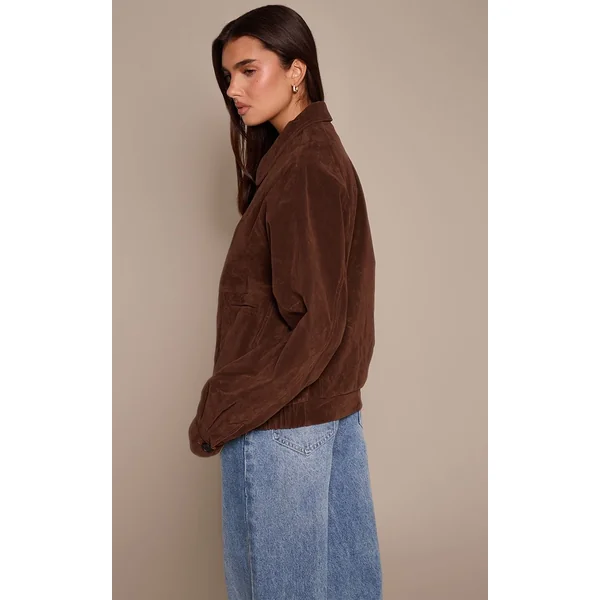 Marron Foncé Veste Oversize En Synthétique