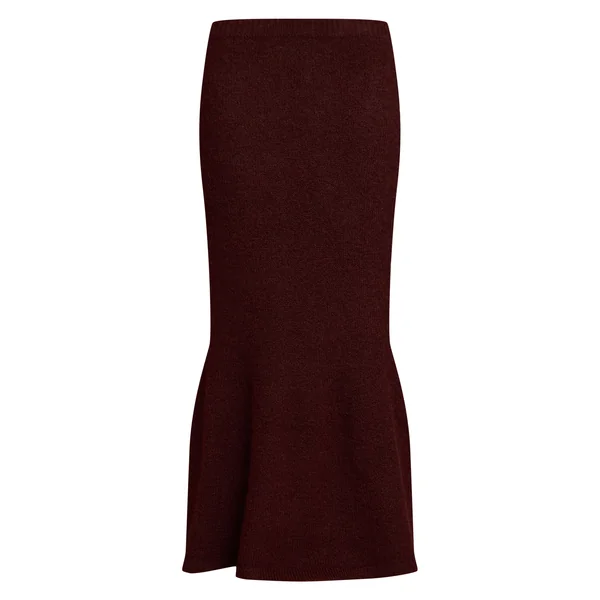 Marron Jupe Longue En Maille
