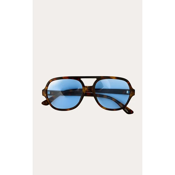 Marron Lunettes De Soleil Aviateur À Monture Plastique Et Verres Colorés