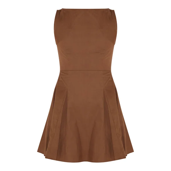 Marron Robe Patineuse Courte Tall
