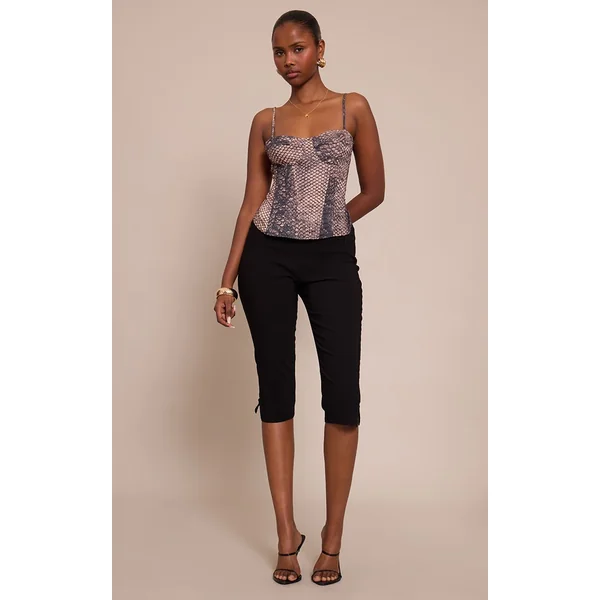 Marron Top Corset Structuré