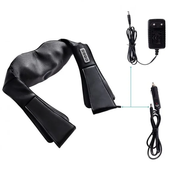 Masseur à épaule dos et cou en 3D Rotation chaleur infrarouge têtes de massage Shiatsu pour voiture, bureau, domicile