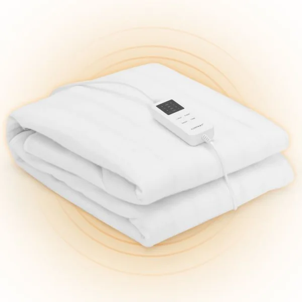 Matelas chauffant Housse de matelas électrique matelassé avec 4 niveaux de chauffage et minuterie de 12h protection contre la surchauffe 150 x 80 cm