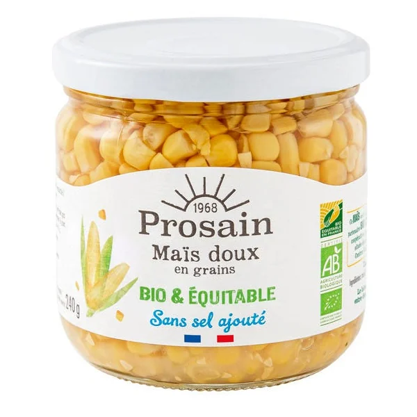 Maïs doux grains sans sel 240g net égoutté