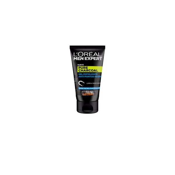 MEN EXPERT pure charcoal gel exfoliante p.negros