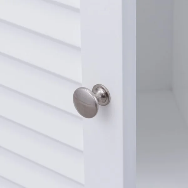 Meuble colonne de salle de bain armoire de salle de bain colonne avec 3 étagères MDF 1 porte persienne et un tiroir