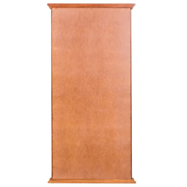 Meuble de Rangement Armoire Multimédia en Bois Rustique avec 2 Portes en Verre et Étagères Réglables pour 100 CD DVD