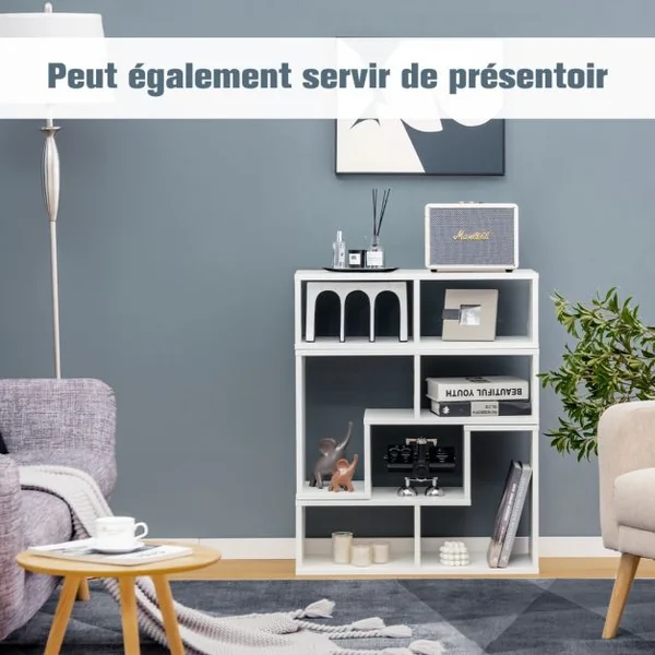 Meuble TV 3 Pièces 134-180x30x43cm Combination Libre pour Télévision Jusqu’à 49 Pouces pour Salon Chambre Bureau en MDF Noir/Blanc/Café/Gris