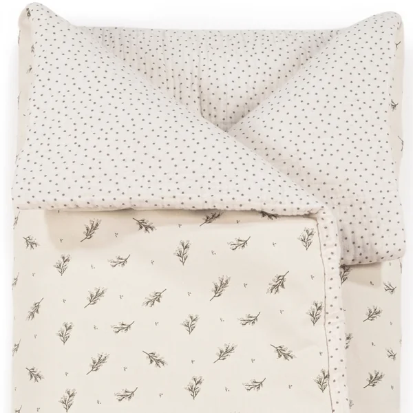 Mid-season baby nest in cotton muslin, Mimosa