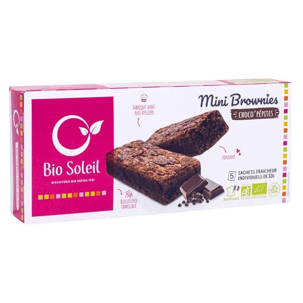 Mini brownie chocolat pépites (5) 160g