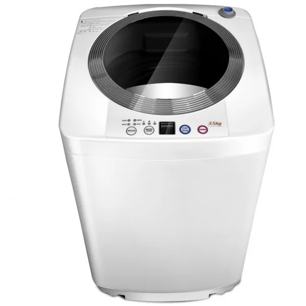 Mini machine à laver 240 W automatique Lave-linge et Essorage 210W Economie d’énergie Capacité 3.5 Kg 43x43x75cm Blanc