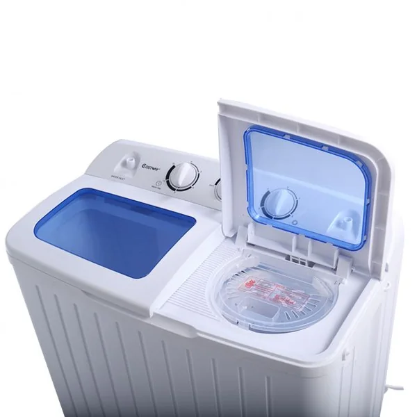 MINI machine à laver 4,5kg Essoreuse Lave-linge double Bac 300W avec minuterie Lavage à sec 3 kg système surchauffe Blanc