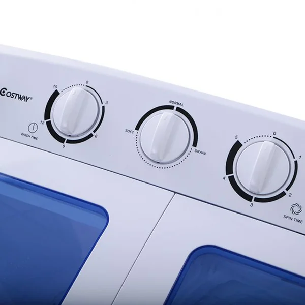 MINI machine à laver 4,5kg Essoreuse Lave-linge double Bac 300W avec minuterie Lavage à sec 3 kg système surchauffe Blanc