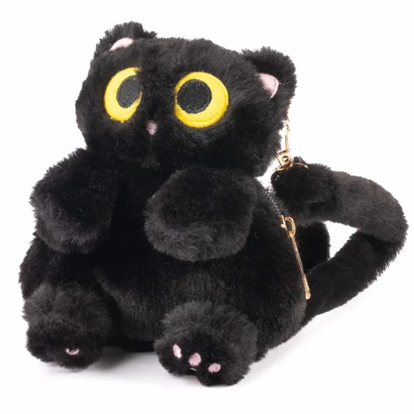 Mini plush cat backpack wallet for kids