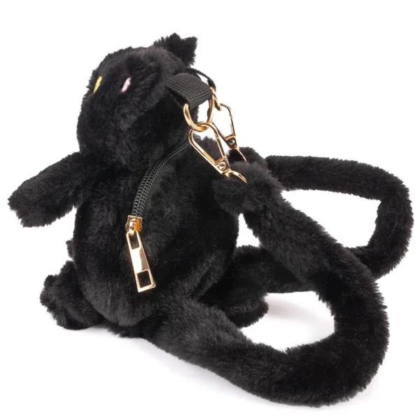 Mini plush cat backpack wallet for kids