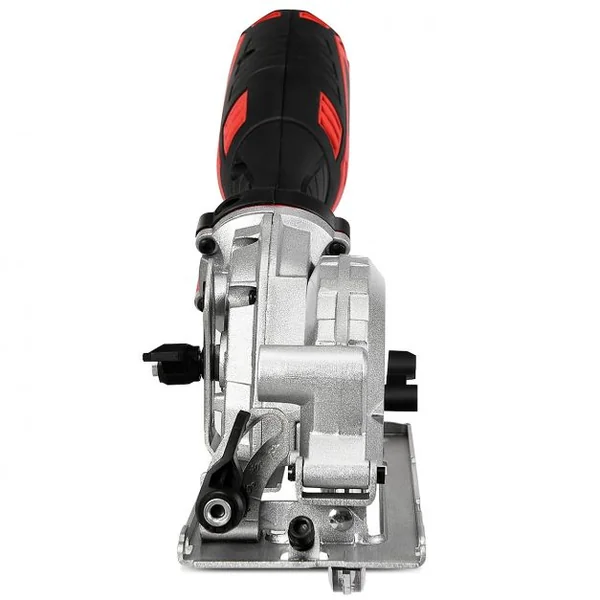Mini Scie Circulaire à Main Plongeante 705 W avec Lames de 115 mm Découpe 28,5mm à 45° Poignée Ergonomique Rouge