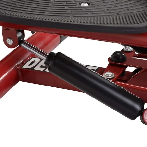 Mini stepper Stepper 2 en 1 Elliptique avec tapis et corde d’entraînement Ecran LED 120 Kg max peu encombrant Rouge