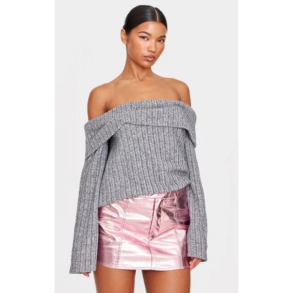 Mini-jupe Micro En Synthétiquecuir Froissé Métallisé