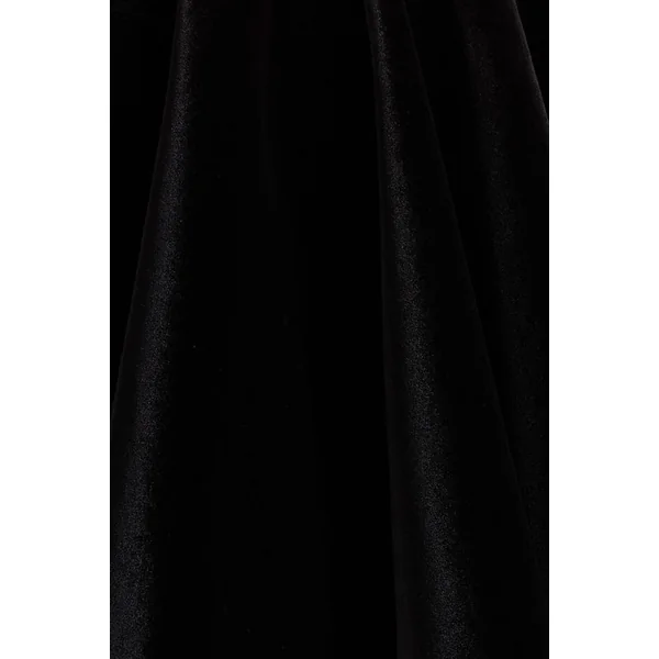 Mirage | Mini-robe patineuse en velours noir et dos nu