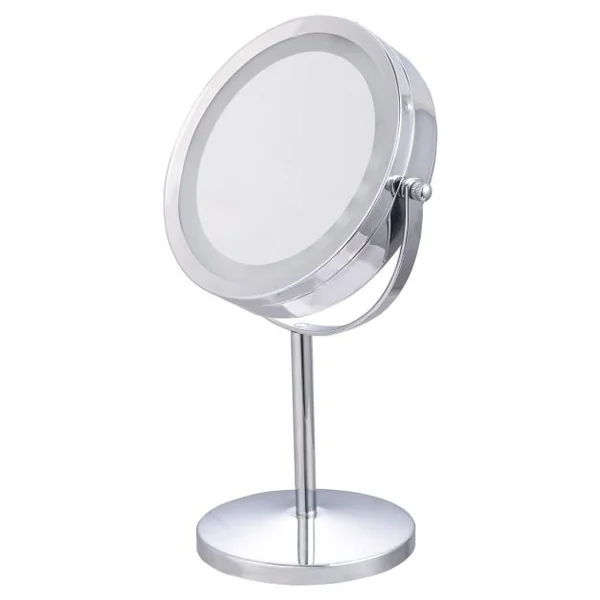 Miroir Maquillage Cosmétique Grossissement X5 avec Lumières LED Rotation à 360 degrés pour Maquillage Rasage Epilation Maison ou Voyage