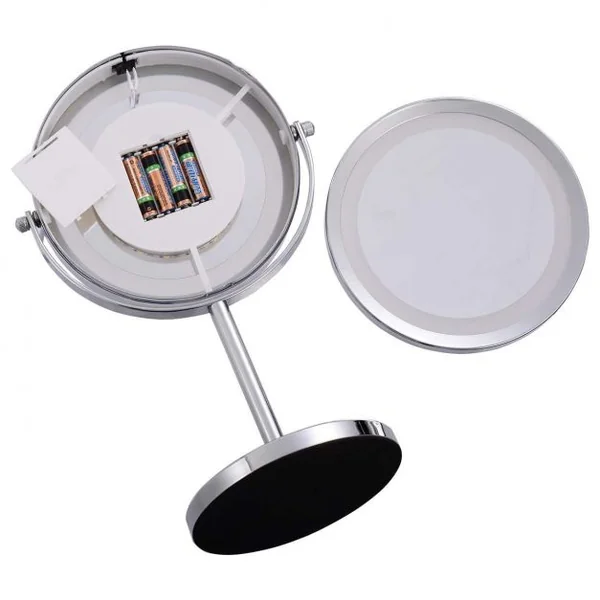 Miroir Maquillage Cosmétique Grossissement X5 avec Lumières LED Rotation à 360 degrés pour Maquillage Rasage Epilation Maison ou Voyage