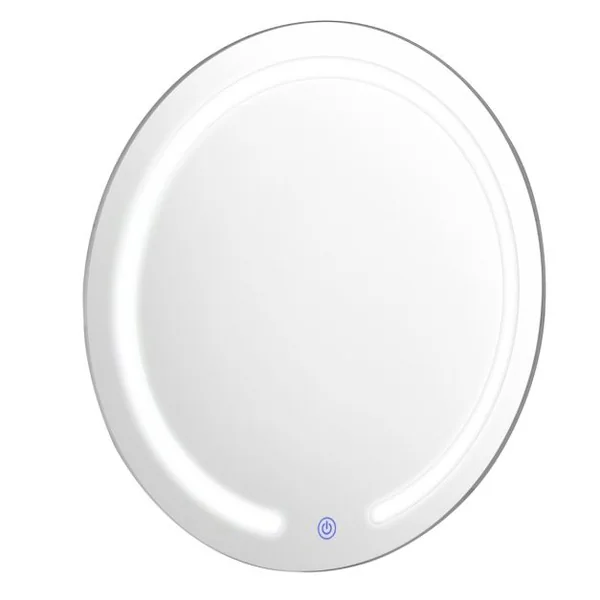 Miroir Salle de Bain Mural Φ 49,5 cm Miroir LED Rond Réglable 3 Températures de Couleur Interrupteur Tactile