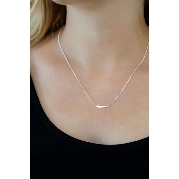 MOM - Collier à pendentif recyclé - plaqué argent