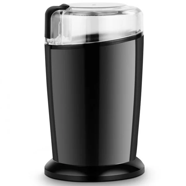 Moulin à Café Electrique 150W Broyeur à Café pour Grains à Moudre Lames en Acier Inoxydable, 11,7x10x19,1cm, Noir