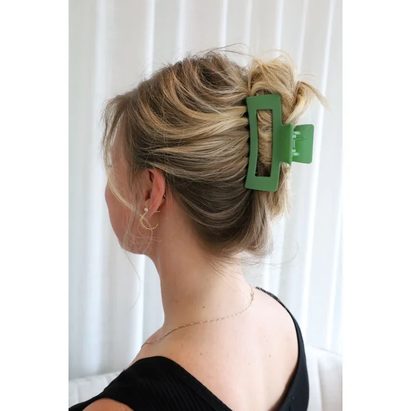 Moyenne pince à cheveux - vert pomme