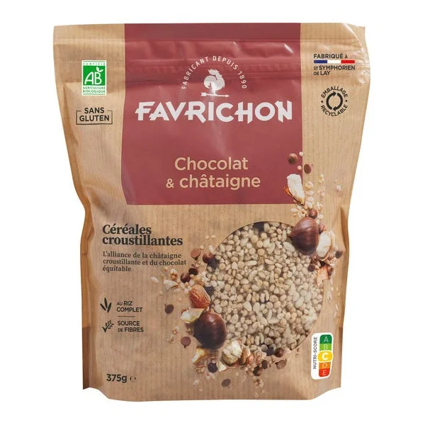 Muesli croustillant chocolat & chataigne 375g