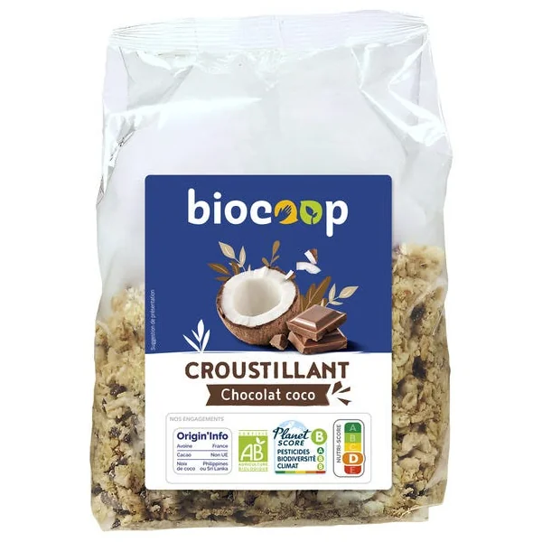 Muesli croustillant chocolat coco 500g