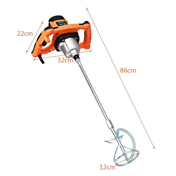 Mélangeur Malaxeur Electrique 230v-50Hz 1400W Vitesses Réglable entre 0 - 900rpm/min