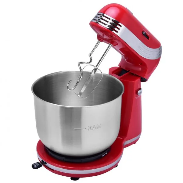 Mélangeur Robot électrique avec fouet, Pétrisseur, Agitateur pour Smoothie, bol 3.5 Litres, 6 vitesses, 250W, 29x20x27cm
