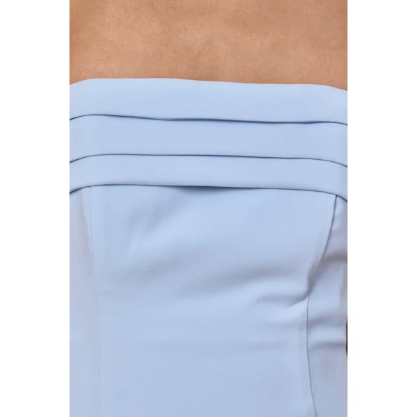 Nerissa | Robe longue bandeau bleu clair avec écharpe