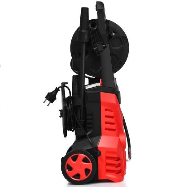 Nettoyeur Haute Pression 1500W 140Bar 300L/H avec 1 Buse Lotus et 1 Buse Haute Pression Accessoires 27x27x68cm Rouge