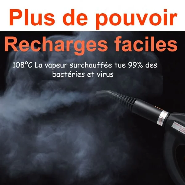 Nettoyeur à Vapeur 1,5L Polyvalent 4.0 Bar Vadrouille à Vapeur 1500W avec 18 Accessoires