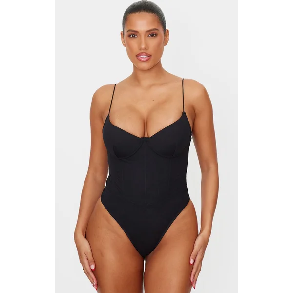 Noir Body Sculptant À Armatures