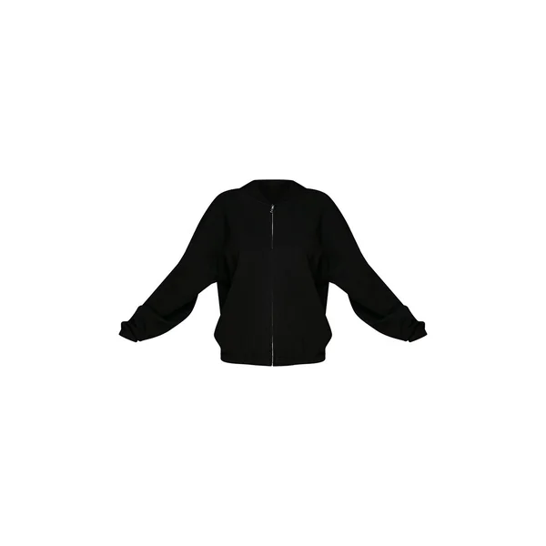 Noir Bomber Interlock Brodé