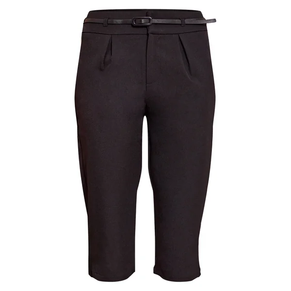 Noir Capri À Détail Ceinture Tissé