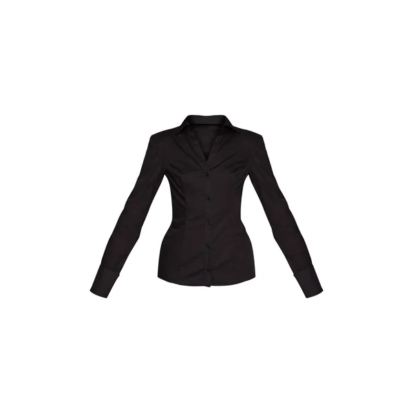 Noir Chemise En Coton À Épaulettes Et Détail De Poignets Froncés