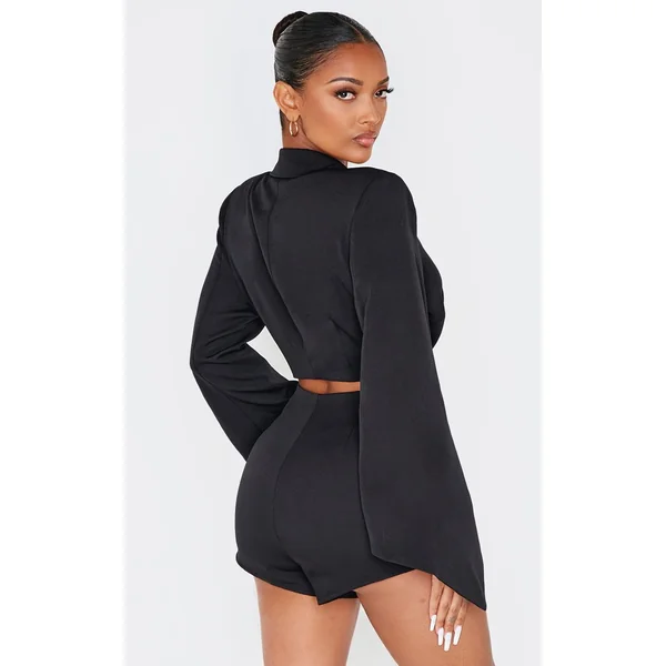 Noir Combi-short Blazer Ajusté Shape