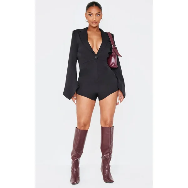 Noir Combi-short Blazer Ajusté Shape