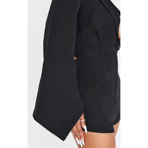 Noir Combi-short Blazer Ajusté Shape