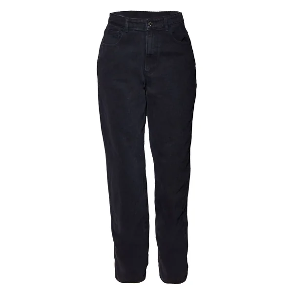 Noir Délavé Jean Boyfriend Baggy Taille Haute Pour Grande Taille