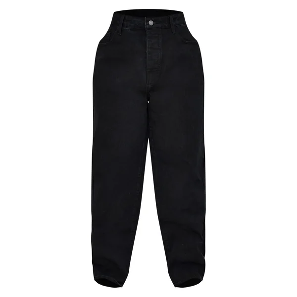 Noir Délavé Prettylittlething Plus Jean Boyfriend