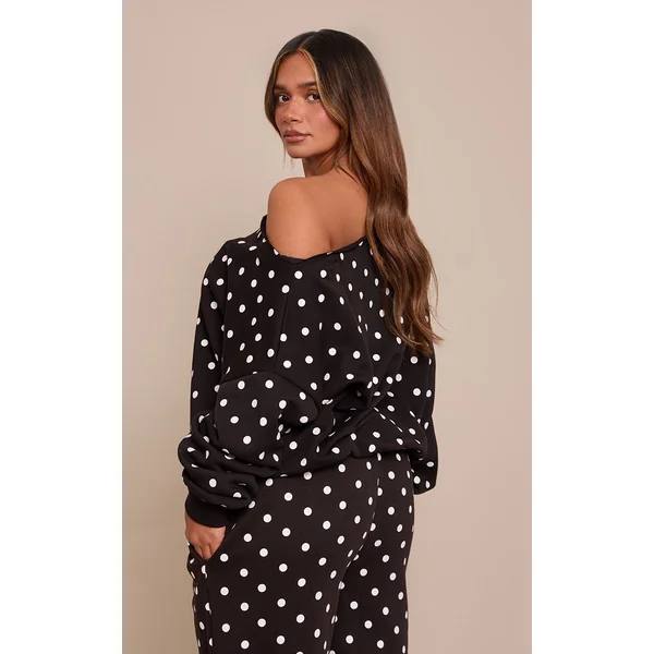 Noir Délavé Sweat Shape À Bords Bruts Et Épaule Tombante